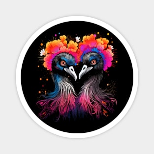 Emu Couple Valentine Magnet